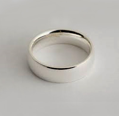 обручальное кольцо из белого золота